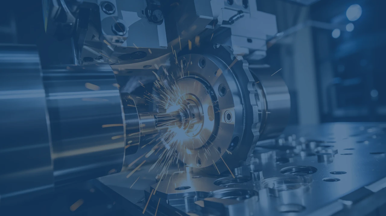 Cylinder being ground by machinery